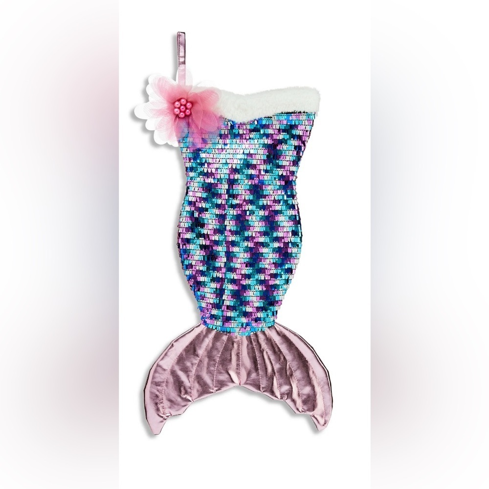 NWT set of 3 sequin mermaid Christmas stockings